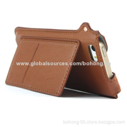 Leather case iPhone5S, with kickstand, various colors are available